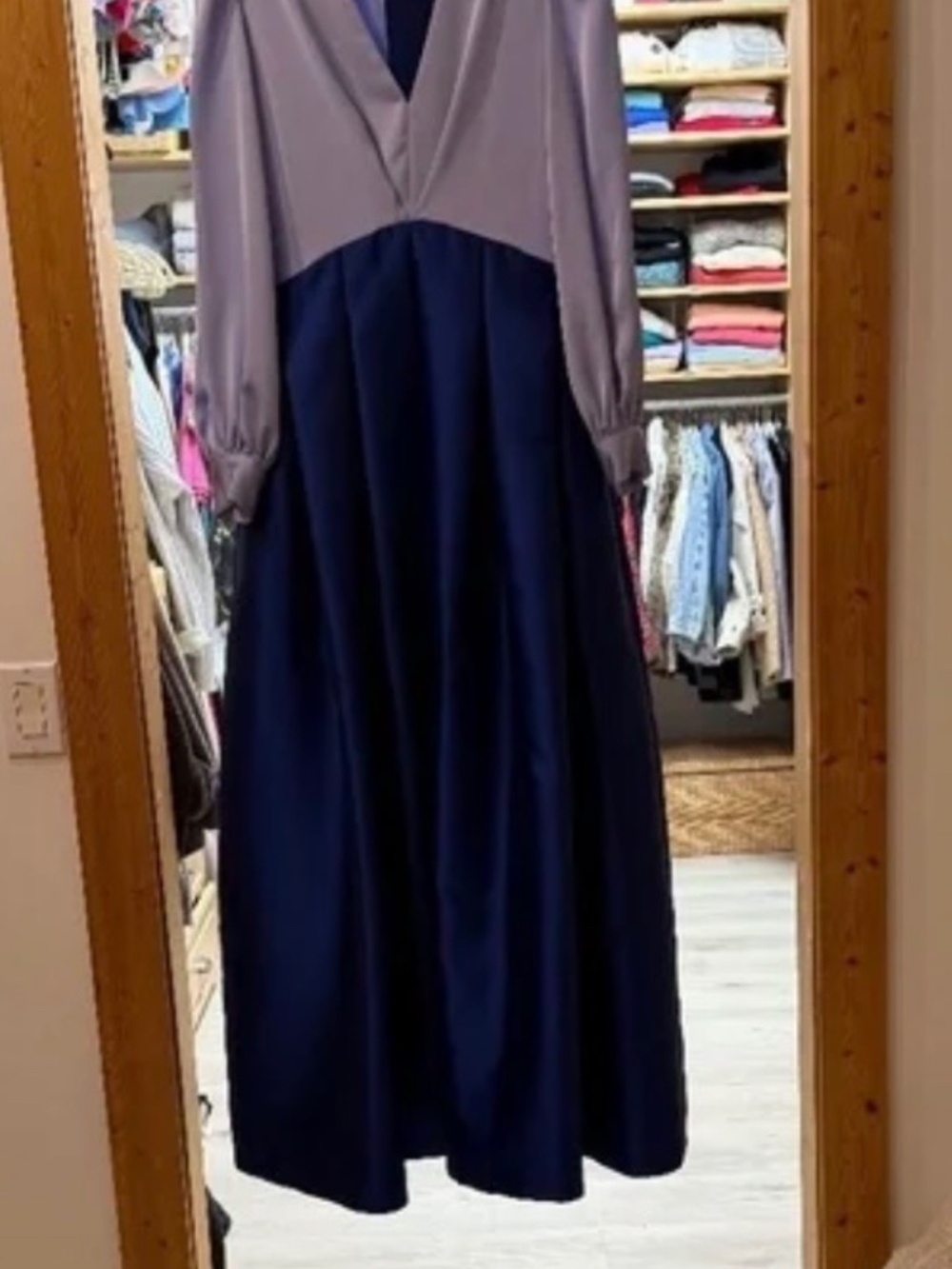 Sachin + Babi Light Blue and Royal Blue Maxi Gown - Picture 2 of 3